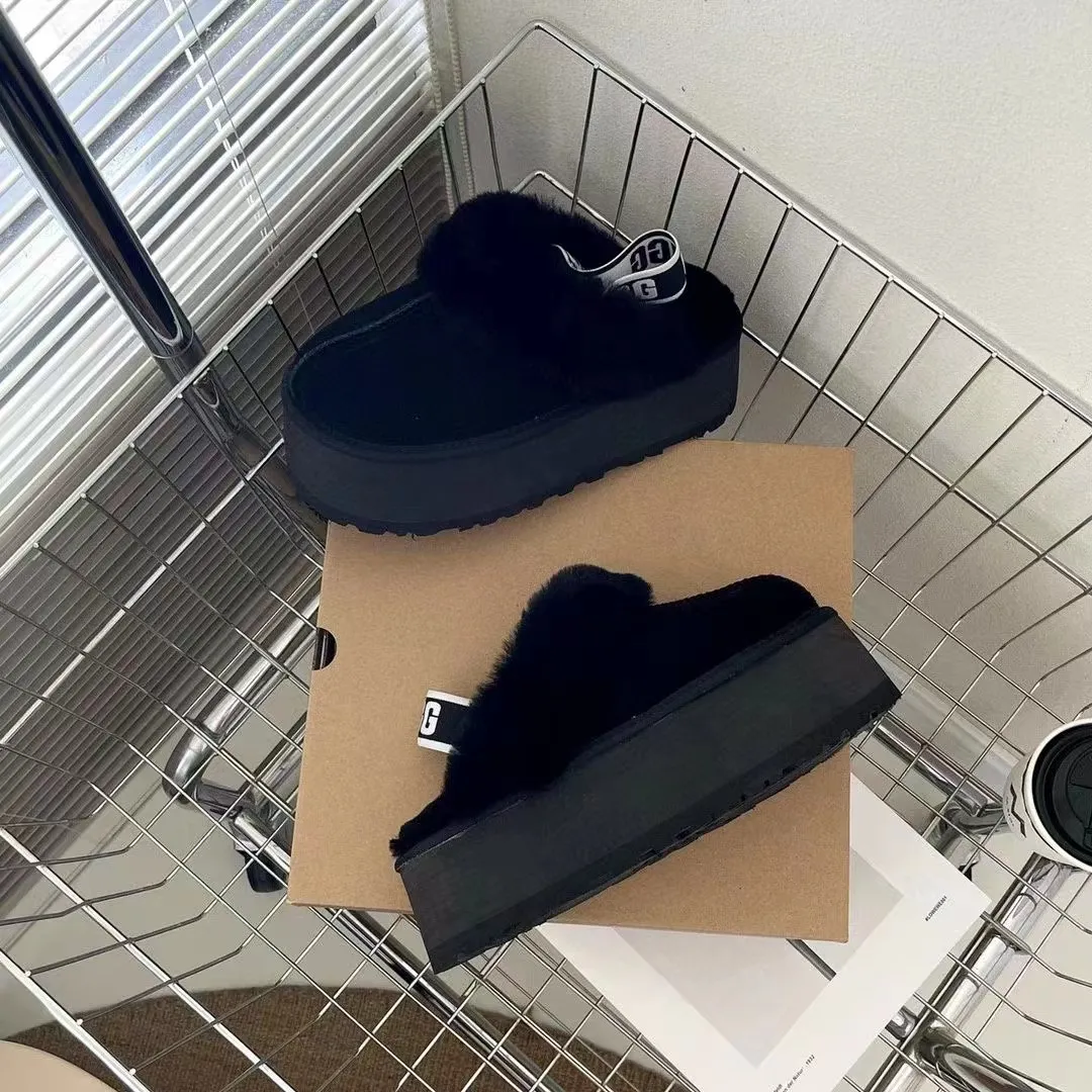 💰 480 UGG sheepskin all-in-one snow boots official website recommends 3474 5-layer 5 cm thick-soled slippers. Color: chocolate, mustard, black, gray, maroon, dusk pink. Size: 35-41